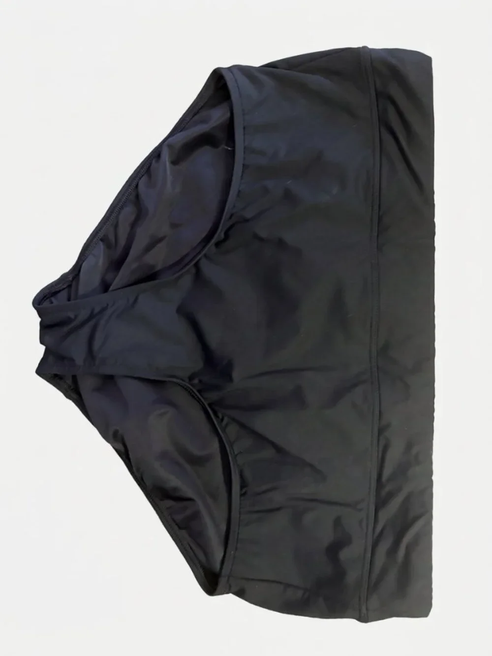 Lands' End High-Waisted Full-Coverage Swim Bikini Bottom Black 18W Like New